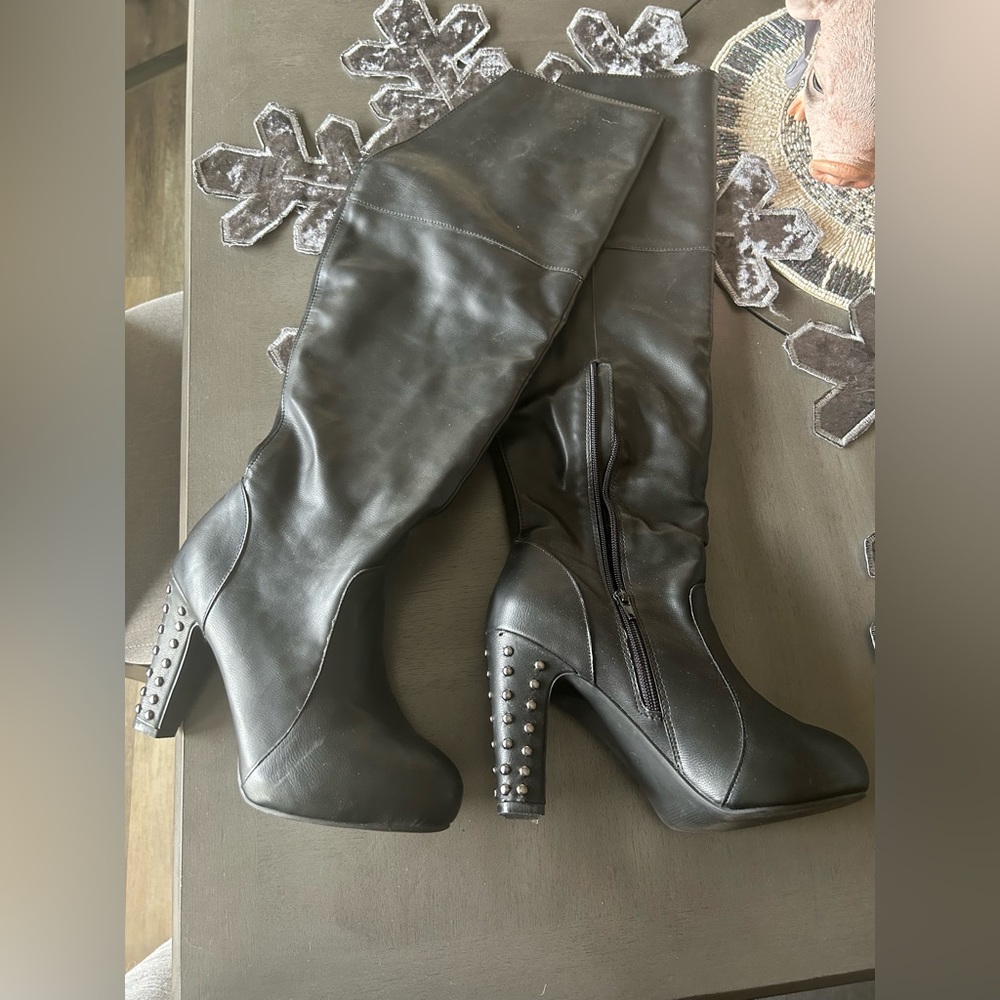 Torrid studded heel over the knee boots